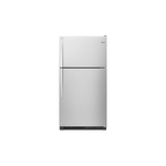 Whirlpool WRT311FZDM 33" Top-Freezer Refrigerator with 20 Cu. Ft. Capacity, LED Interior Lighting, Frameless Glass Shelves, Freezer Temperature Controls (Monochromatic Stainless Steel)