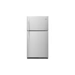 Whirlpool WRT541SZDZ 33" Top-Freezer Refrigerator with 21 Cu. ft. Capacity, Frameless Glass Shelves, Humidity-Controlled Crispers, Adjustable Door Bins (Fingerprint Resistant Stainless Steel)