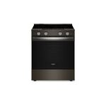 Whirlpool WSES7530RV 30" Smart Slide-In Electric Range with 5 Radiant Elements, 5.3 cu. ft. Capacity, 3000 Watts Heating Power, Sabbath Mode (Black On Stainless)