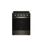 Whirlpool WSGS7530RV 30" Smart Slide-In Gas Range with 5 Sealed Burners, 18000 BTU Heating Power, 5 cu. ft. Oven Capacity, Air Cooking Technology (Black On Stainless)