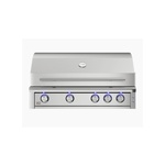 XO XOGRILL40XLTL 40 inch Built-In Grill with 4 Stainless Steel Burners, 872 sq. in. Cooking Surface, Flame Tamer, Elegant Lighting, in Stainless Steel (Liquid Propane)