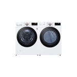 LG Front Load Laundry Pair with WM4000HWA 27" Front Load Washer and DLEX4000W 27" Electric Dryer in White