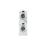 Miele Stacked Laundry Pair with WXF660WCS 24" Front Load Smart Washer and TXI680WP 24" Heat Pump Electric Dryer in White