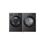 LG Front Load Laundry Pair with WM6500HBA 27" Front Load Smart Washer and DLEX6500B 27" Electric Smart Dryer in Black Steel