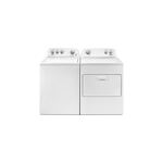 Whirlpool Top Load Laundry Pair with WTW4850HW 28" Top Load Washer and WED4850HW 28" Electric Dryer (White)