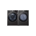 LG Front Load Laundry Pair with WM4200HBA 27" Front Load Smart Washer and DLEX4200B 27" Electric Smart Dryer in Black