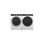 GE Front Load Laundry Pair with PFW870SSVWW 28" Smart Front Load Washer and PFD87GSSVWW 28" Smart Front Load Gas Dryer in White