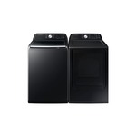 Samsung Top Load Laundry Pair with WA46CG3505AV 27" Smart Top Load Washer and DVE47CG3500V 27" Smart Electric Dryer in Black