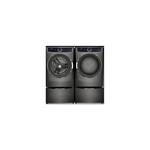 Electrolux Front Load Laundry Pair with ELFW7537AT 27" Front Load Washer, ELFE7537AT 27" Electric Dryer and EPWD257UTT 27" Pedestal in Titanium