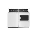 Maytag Top Load Laundry Pair with MVWP586GW 27" Top Load Washer and MGDP586KW 27" Gas Dryer in White