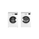 Bloomberg Front Load Laundry Pair with WM72200W 24" Front Load Washer and DV17600W2 24" Compact Electric Dryer in White