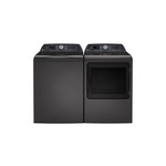 GE Top Load Laundry Pair with PTW700BPTDG 28" Top Load Smart Washer and PTD70EBPTDG 27" Smart Electric Dryer in Black