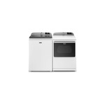 Maytag Top Load Laundry Pair with MVW7232HW 27" Top Load Smart Washer and MED7230HW 27" Electric Smart Dryer in White