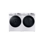 Samsung Front Load Laundry Pair with WF45B6300AW 27" Smart Front Load Washer and DVG45B6300W 27" Smart Gas Dryer in White