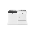 Maytag Top Load Laundry Pair with MVW6500MW 28" Pet Pro Top Load Washer and MED6500MW 29" Electric Dryer in White