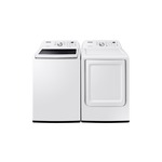 Samsung Top Load Laundry Pair with WA45T3200AW 27 inch Top Load Washer and DVE45T3200W 27 inch Electric Dryer in White