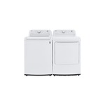 LG Top Load Laundry Pair with WT7000CW 27 inch Top Load Washer and DLG7001W 27 inch Gas Dryer in White