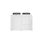 GE Top Load Laundry Pair with GTW525ACWWB 27 inch Top Load Washer and GTX52GASPWB 27 inch Gas Dryer in White