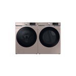 Samsung Front Load Laundry Pair with WF45B6300AC 27" Smart Front Load Washer and DVE45B6300C 27" Smart Electric Dryer in Champagne