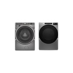 Whirlpool Front Load Laundry Pair with WFW6720RR 27 inch Smart Front Load Washer and WED6605MC 27 inch Electric Dryer in Silver