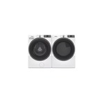 Whirlpool Front Load Laundry Pair with WFW5720RW 27 inch Smart Front Load Washer and WGD5720RW 27 inch Smart Gas Dryer in White