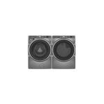 Whirlpool Front Load Laundry Pair with WFW6720RR 27 inch Smart Front Load Washer and WGD6720RR 27 inch Smart Gas Dryer in Silver