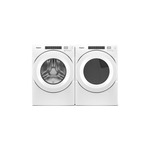 Whirlpool Front Load Laundry Pair with WFW560CHW 27 inch Front Load Washer and WGD560LHW 27 inch Gas Dryer in White