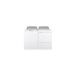 GE Top Load Laundry Pair with GTW500ASNWS 27 inch Top Load Washer and GTD45GASJWS 27 inch Gas Dryer in White