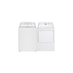 GE Top Load Laundry Pair with GTW325ASWWW 27 inch Top Load Washer and GTX33GASKWW 27 inch Gas Dryer in White