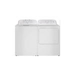 Hotpoint Top Load Laundry Pair with HTW265ASWWW 27 inch Top Load Washer and HTX26GASWWW 27 inch Top Load Gas Dryer in White