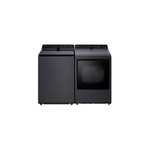 LG Top Load Laundry Pair with WT8405CB 27" Top Load Washer and DLE8400BE 27" Top Load Electric Dryer in Black