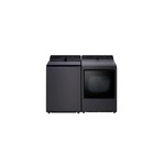 LG Top Load Laundry Pair with WT8400CB 27" Top Load Washer and DLE8400BE 27" Top Load Electric Dryer in Black