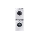 Samsung Stacked Laundry Pair with WF51CG8000AW 27" Smart Front Load Washer and DVG51CG8000W 27" Smart Gas Dryer in White