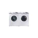 Samsung Front Load Laundry Pair with WF51CG8000AW 27 inch Smart Front Load Washer and DVG51CG8000W 27 inch Smart Gas Dryer in White