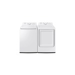 Samsung Top Load Laundry Pair with WA47CG3500AW 27" Smart Top Load Washer and DVE47CG3500W 27" Smart Electric Dryer in White