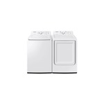 Samsung Top Load Laundry Pair with WA41A3000AW 27" Top Load Washer and DVE41A3000W 27" Electric Dryer in White