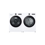 LG Front Load Laundry Pair with WM6500HWA 27" Front Load Smart Washer and DLGX4201W 27" Gas Smart Dryer in White