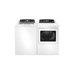 GE Top Load Laundry Pair with GTW585BSVWS 27" Top Load Washer and GTD58EBSVWS 27" Electric Dryer in White