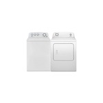 Amana Top Load Laundry Pair with NTW4519JW 28" Top Load Washer and NGD4655EW 29" Gas Dryer in White