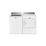 Maytag Top Load Laundry Pair with MVW5430MW 28" Top Load Smart Washer and MGD5430MW 29" Gas Dryer in White