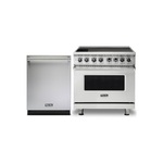 Viking 2-Piece Kitchen Package with VIR53626BSS 5 Series 36 inch Induction Self-Clean Range and VDWU524SS 24 inch Built-In Dishwasher in Stainless Steel