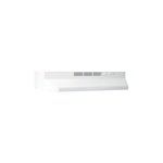 Broan 412401 24" Under Cabinet Range Hood with Two-Speed Fan, Recirculating Ventilation (White)