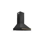 ZLINE BS655Z36CB 36" Autograph Edition Wall Mount Range Hood with 700 CFM, Stainless Steel Baffle Filters, LED Lighting, 3 Minute Auto Timer with Delayed Shutoff in Black Stainless Steel (Champagne Bronze)