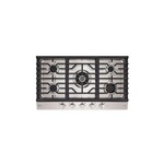 LG Studio CBGS3628S 36" Gas Cooktop with 5 Sealed Burners, LED Illuminated Knobs, UltraHeat Dual Burner, Cast Iron Grate and EasyClean Cooktop in Stainless Steel