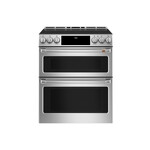 Cafe CHS950P2MS1 30 inch Smart Slide-In Induction Range with 5 Elements, 6.7 cu. ft. Double Oven Capacity, and No-Preheat Air Fry (Stainless Steel)