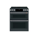 Cafe CHS950P3MD1 30" Smart Slide-In Induction Range with 5 Elements, 6.7 cu. ft. Double Oven Capacity, and No-Preheat Air Fry (Matte Black)