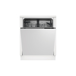 Beko DIN25401 24" Built-In Dishwasher with 14 Place Settings, Stainless Steel Interiors, Sanitize Feature, DeepWash™, Adjustable Rack, in Panel Ready