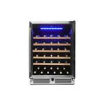 Danby DWC057D1BSS 24" Undercounter Wine Cooler With 63 Bottle Capacity, Blue LED Lighting and Reversible Door in Stainless Steel