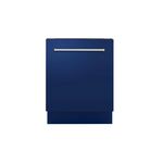 ZLINE DWVBG24 24" Tallac Series Built-In Dishwasher with Third Rack, 51 dBA Noise Levels, 8 Wash Cycles, 15 Place Settings, Stainless Steel Tub (Blue Glass)