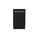 ZLINE DWVBLM18 18" Tallac Series Built-In Dishwasher with 3rd Rack, 51 dBA Noise Levels, 8 Wash Cycles, Heated Dry, Triple Filter Cleaning, Cutlery Basket, Integrated Control (Black Matte)